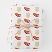 Lobster en wijn inpakpapier vel (In situ)