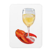 Lobster en wijn magneet (Verticaal)