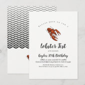 Lobster Fest Invitations Kaart (Voorkant / Achterkant)