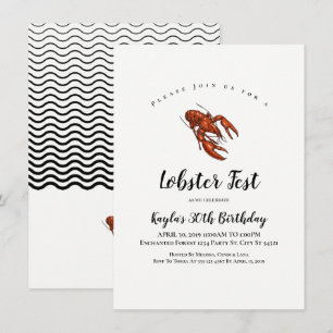 Lobster Fest Invitations Kaart