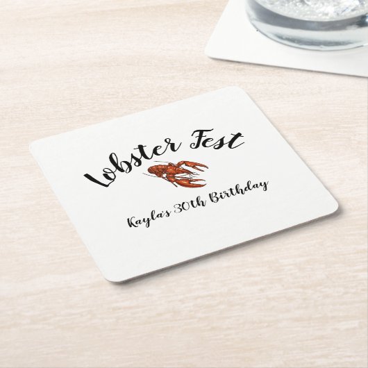 Lobster Fest Kartonnen Onderzetters (Schuin)