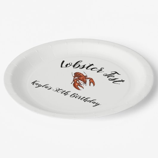 Lobster Fest Napkins Papieren Bordje (Gekanteld)