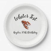 Lobster Fest Napkins Papieren Bordje (Voorkant)