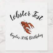 Lobster Fest Wijn Etiket (Enkel label)