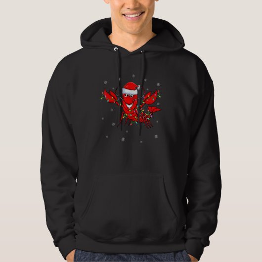 Lobster Fish Xmas Lighting Reindeer Pet Lobster Ch Hoodie (Voorkant)