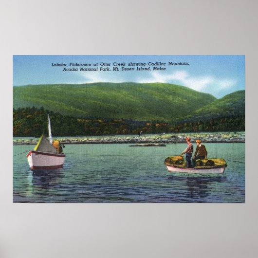 Lobster Fishermen on Otter Creek Hard at Work Poster (Voorkant)