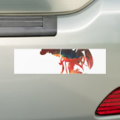 Lobster gemengde media collage bumpersticker (Op auto)