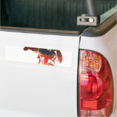 Lobster gemengde media collage bumpersticker (Op Truck)