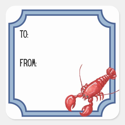 Lobster Gift Sticker (Voorkant)