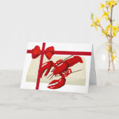 Lobster Gift Wenskaart Kaart (Gele Bloem)