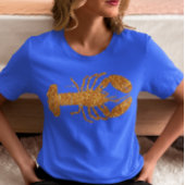 Lobster Gold Glitter look Summer Beach Tri-Blend Shirt