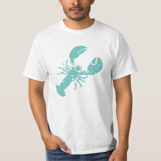 Lobster Grunge Blue Crustacean T-shirt (Voorkant)