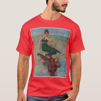 Lobster Guitar Serenade Illustration 1914 T-shirt