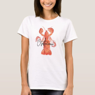 Lobster Hand Painted Crawfish Schaaldieren T-Shirt
