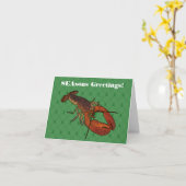 Lobster Illustraties Aangepaste berichtaanbieding Kaart (Gele Bloem)