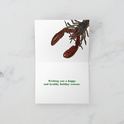 Lobster Illustraties Aangepaste berichtaanbieding Kaart (Binnen)