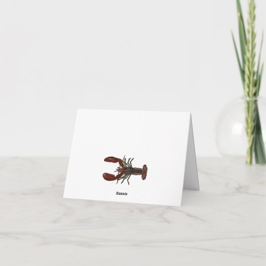 Lobster Illustraties Aangepaste berichtaanbieding Kaart (Achterkant)