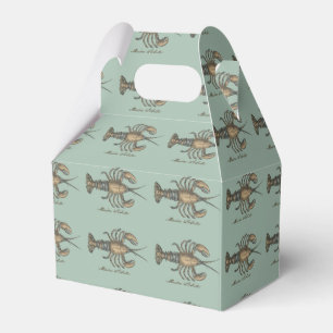 Lobster Illustration Antiek Maine Seafood Bedankdoosjes