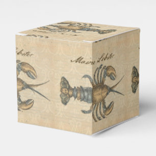 Lobster Illustration Antiek Maine Seafood Bedankdoosjes