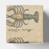 Lobster Illustration Antiek Maine Seafood Bedankdoosjes (Bovenkant)