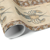 Lobster Illustration Antiek Maine Seafood Cadeaupapier (Rol Hoek)