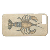 Lobster Illustration Antiek Maine Seafood Case-Mate iPhone Case (Achterkant (Horizontaal))