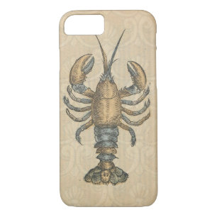 Lobster Illustration Antiek Maine Seafood Case-Mate iPhone Case