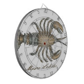 Lobster Illustration Antiek Maine Seafood Dartbord (Voorkant Links)