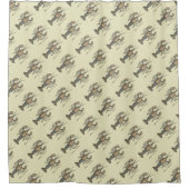 Lobster Illustration Antiek Maine Seafood Douchegordijn (Voorkant)