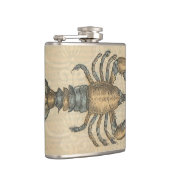 Lobster Illustration Antiek Maine Seafood Heupfles (Rechts)