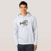 Lobster Illustration Antiek Maine Seafood Hoodie (Voorkant volledig)