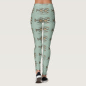 Lobster Illustration Antiek Maine Seafood Leggings (Achterkant)