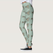 Lobster Illustration Antiek Maine Seafood Leggings (Links)