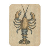 Lobster Illustration Antiek Maine Seafood Magneet (Verticaal)