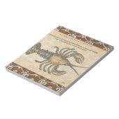 Lobster Illustration Antiek Maine Seafood Notitieblok (Linkerzijde)