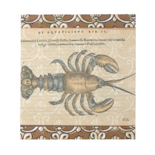 Lobster Illustration Antiek Maine Seafood Notitieblok