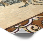 Lobster Illustration Antiek Maine Seafood Poster (Hoek)