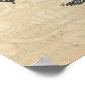 Lobster Illustration Antiek Maine Seafood Poster (Hoek)