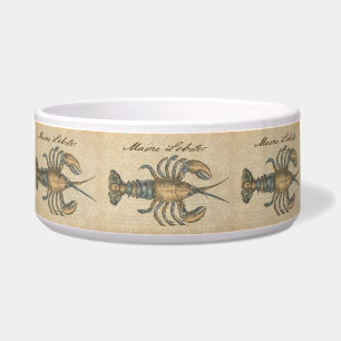 Lobster Illustration Antiek Maine Seafood Voerbakje