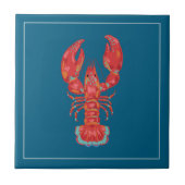 Lobster Illustration Nautical Kitchen Tile Tegeltje (Voorkant)