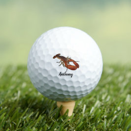 Lobster Illustration Personalized Golfballen