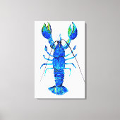 Lobster in blue canvas afdruk (Voorkant)