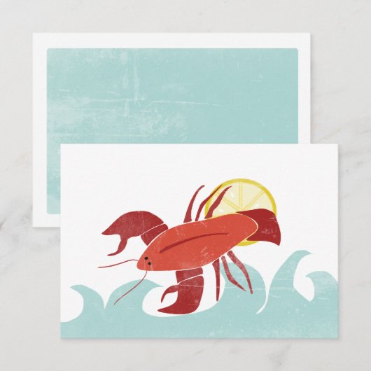 Lobster in de Sun Notecards Notitiekaartje (Voorkant / Achterkant)