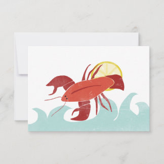 Lobster in de Sun Notecards Notitiekaartje