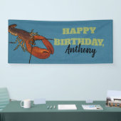 Lobster in het Blue Zee Personalized Spandoek (Beurs)