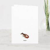 Lobster in het Zee Gepersonaliseerde verjaardag Bedankkaart (Achterkant)