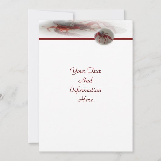 Lobster Invitation Kaart (Voorkant)