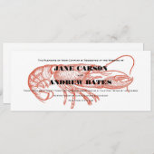 Lobster Invitation Kaart (Voorkant / Achterkant)
