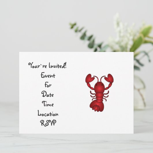 Lobster Kaart (Staand voorkant)