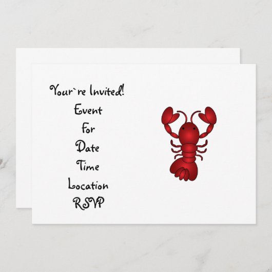 Lobster Kaart (Voorkant / Achterkant)